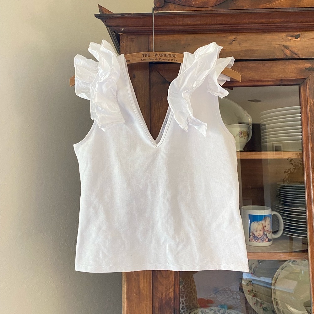 Zara Trafaluc Spring-Summer Ruffle-Sleeved Top